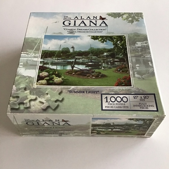 NEW Lighthouse Puzzle The Art of Alan Giana 1,000 Piece Summer Light 27” X 20” - Picture 8 of 9